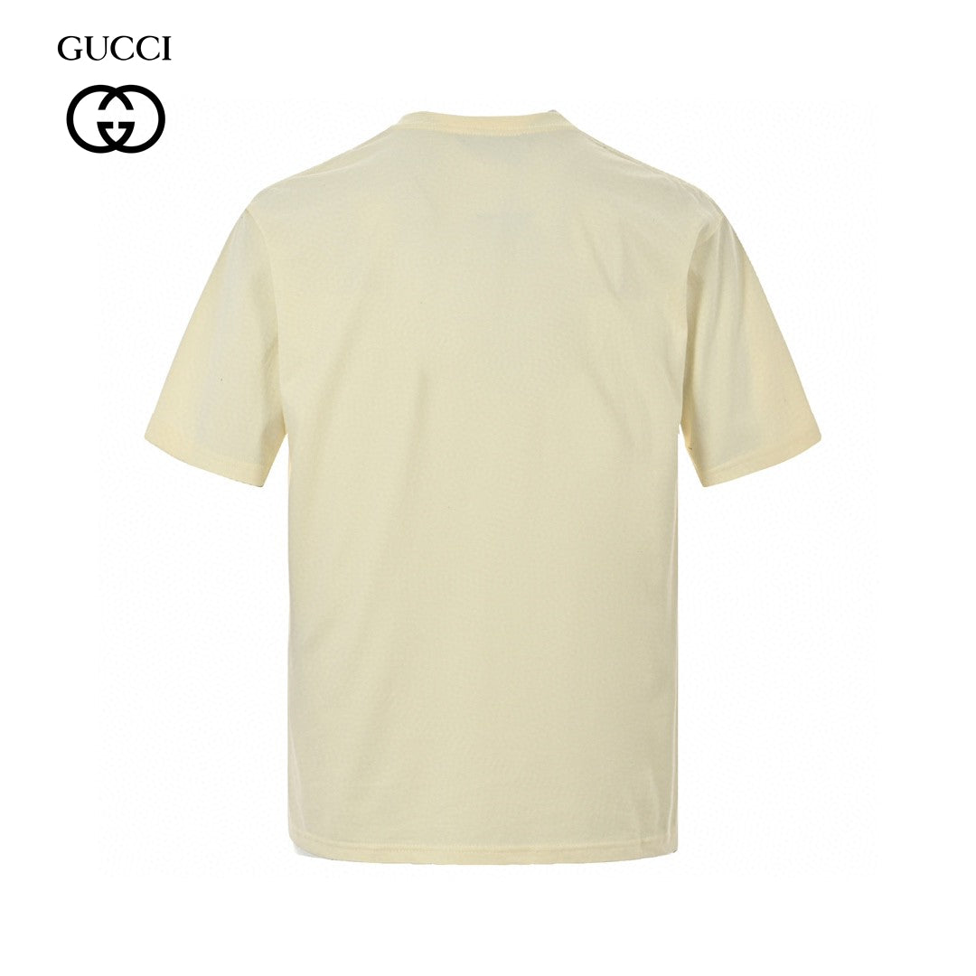 T-shirt crème Gucci à motif GG entrelacé