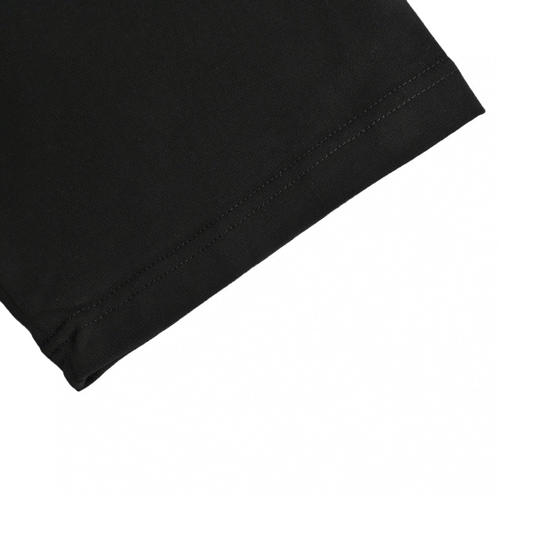 T-shirt noir Gucci à logo G multicolore entrelacé 