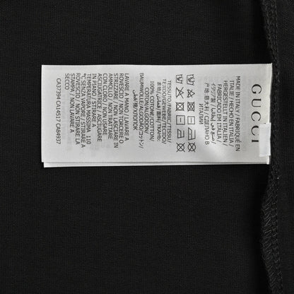 T-shirt noir Gucci à logo G multicolore entrelacé 