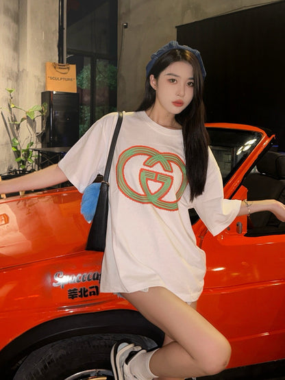 T-shirt Gucci multicolore à logo G entrelacé