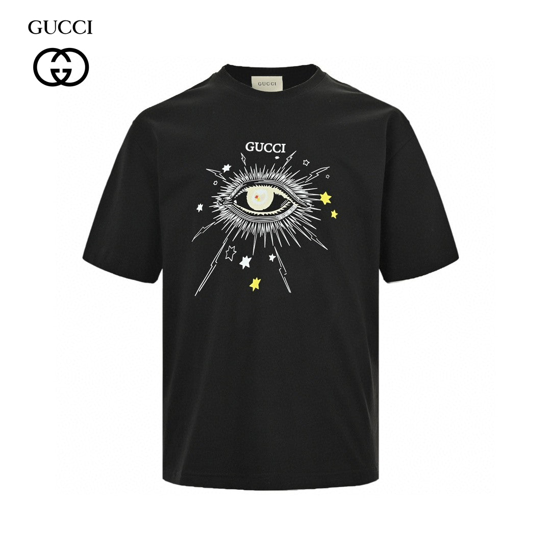 T-shirt noir Gucci à motif œil mystique
