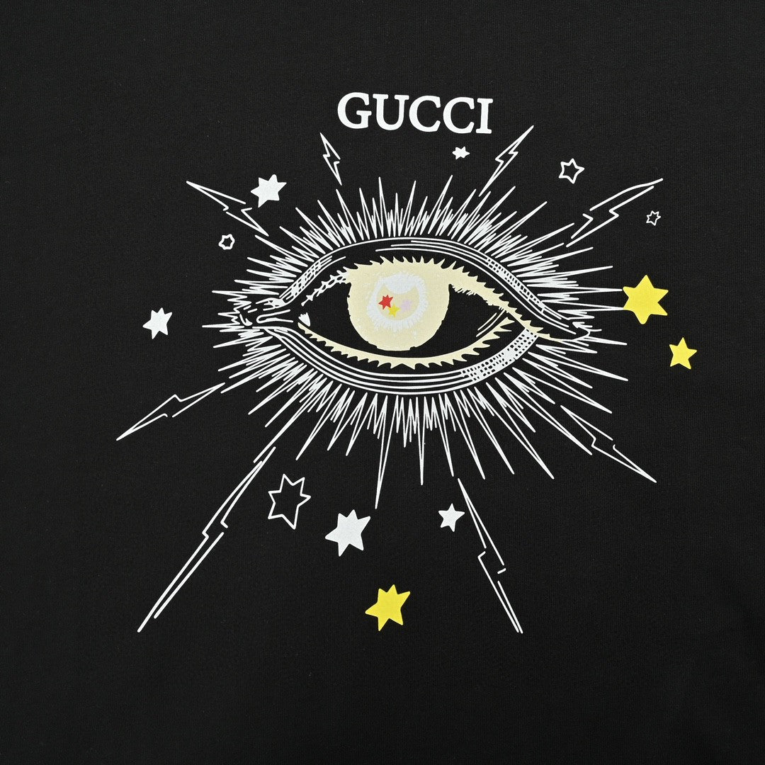 T-shirt noir Gucci à motif œil mystique