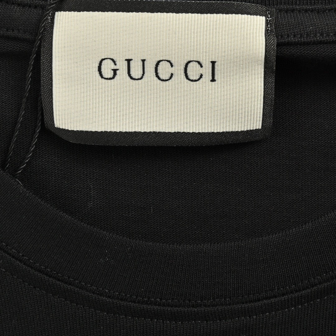 T-shirt noir Gucci à motif œil mystique