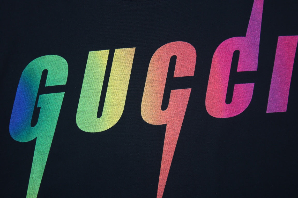 T-shirt Gucci Rainbow Lightning (noir)