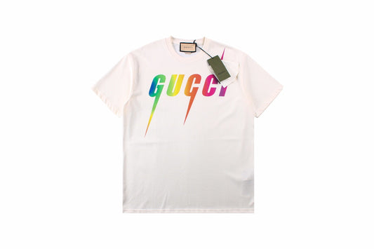T-shirt Gucci Rainbow Lightning (blanc)