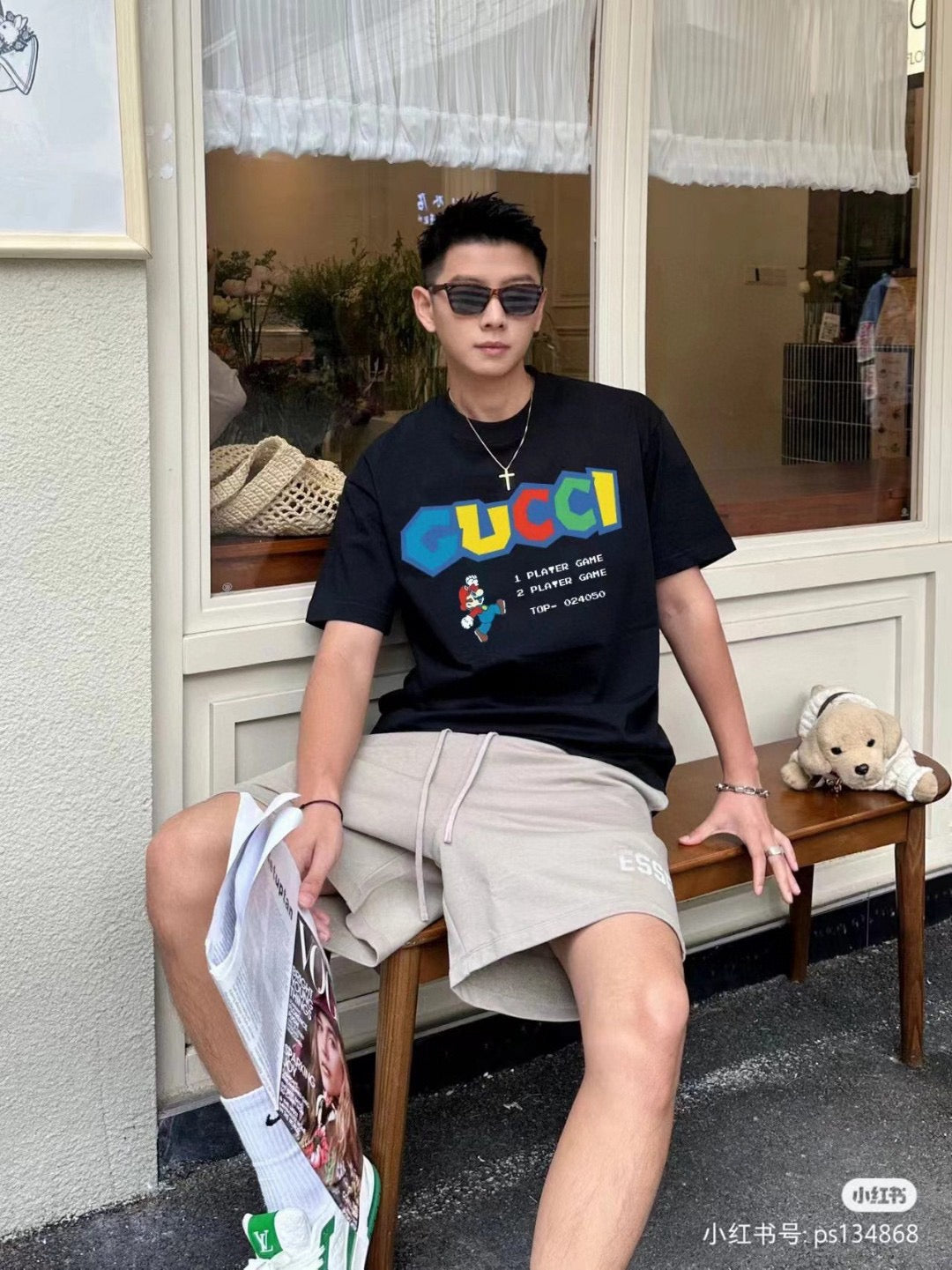 T-shirt Gucci Retro Game (Noir)