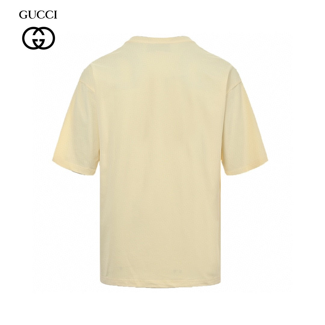 T-shirt Gucci à logo fraise (beige)