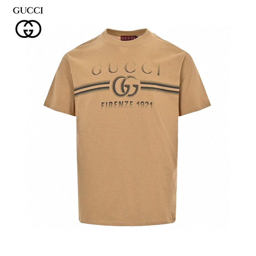 T-shirt Gucci beige avec logo Firenze 1921