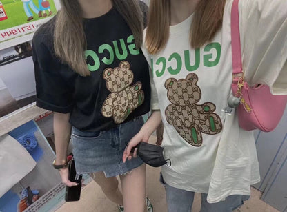 T-shirt Gucci imprimé ours en peluche - Noir