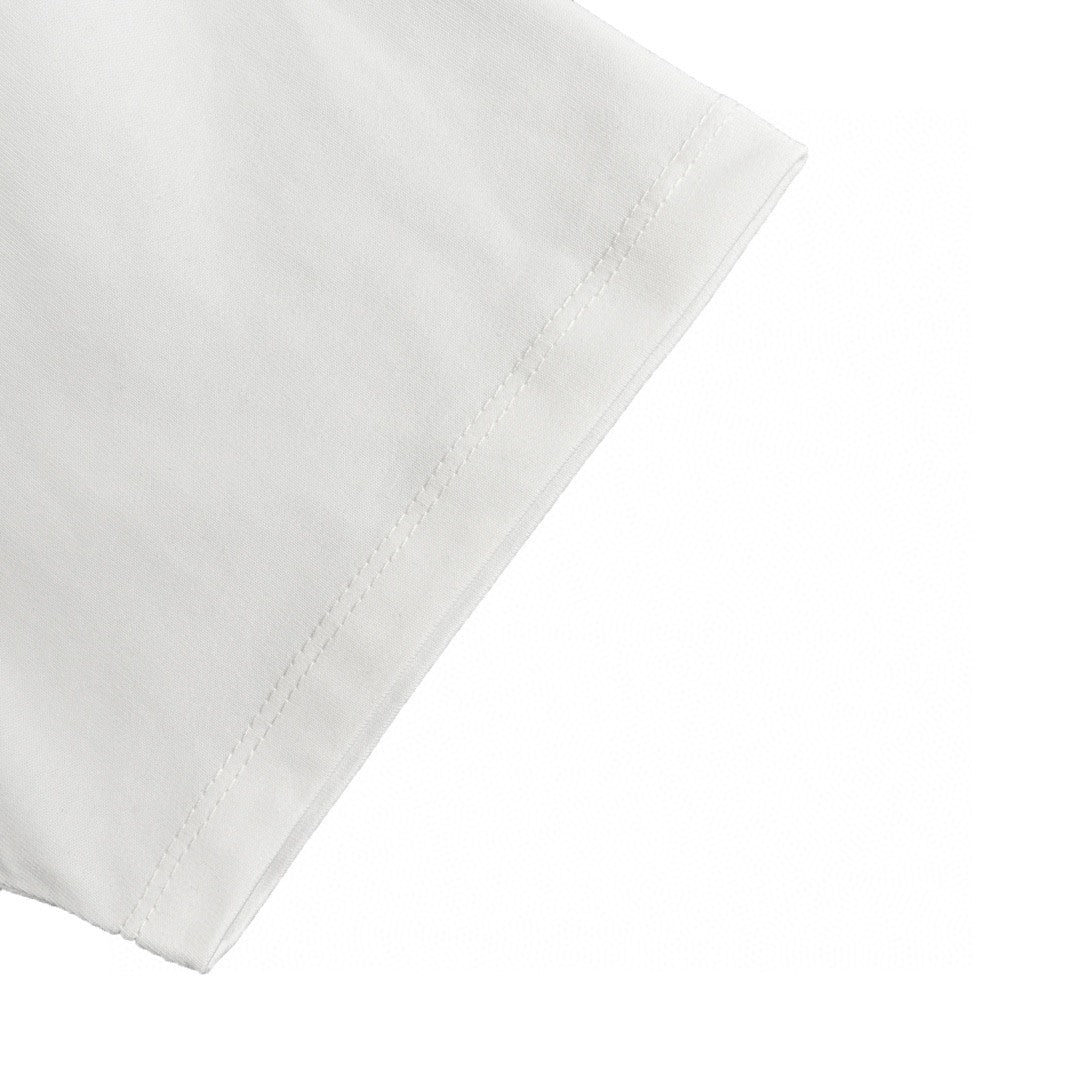 T-shirt blanc Gucci avec écusson logo vertical bleu