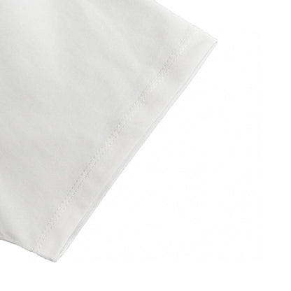 T-shirt blanc Gucci avec écusson logo vertical bleu