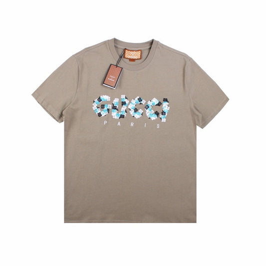 T-shirt kaki GUCCI x BALENCIAGA à logo floral