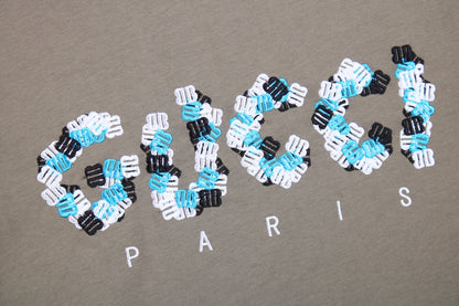 T-shirt kaki GUCCI x BALENCIAGA à logo floral