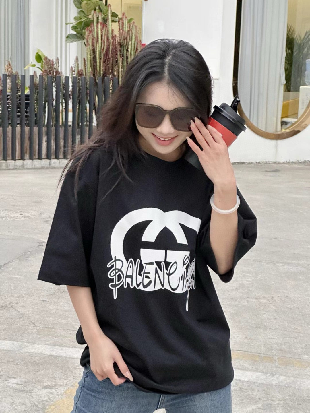 T-shirt Gucci x Balenciaga Hacker Project (Noir)