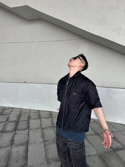 Veste Prada noire à manches courtes