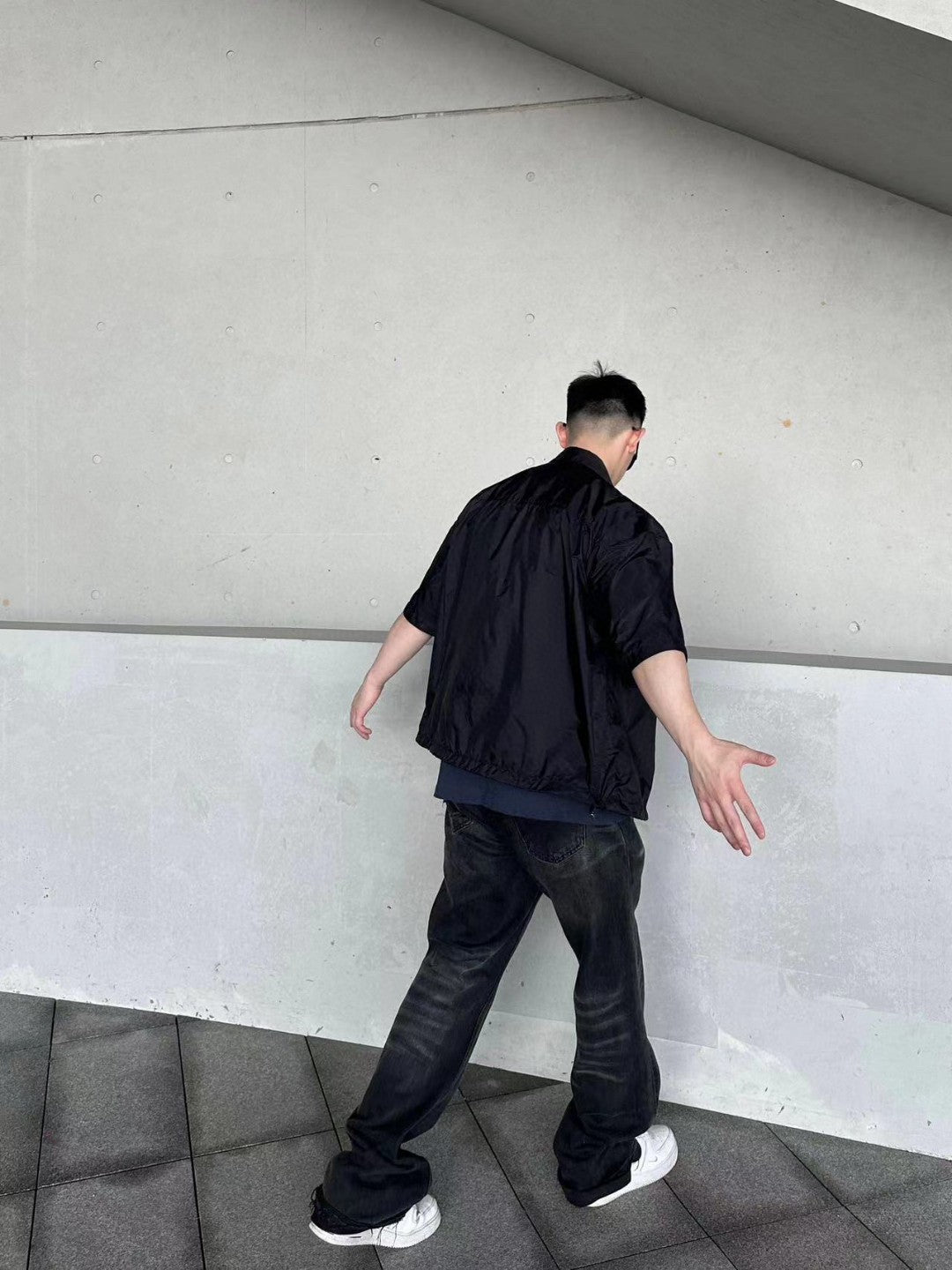 Veste Prada noire à manches courtes