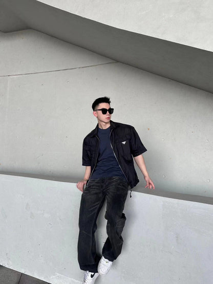 Veste Prada noire à manches courtes