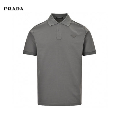 Polo gris classique Prada