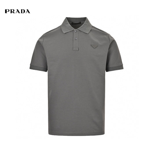 Polo gris classique Prada