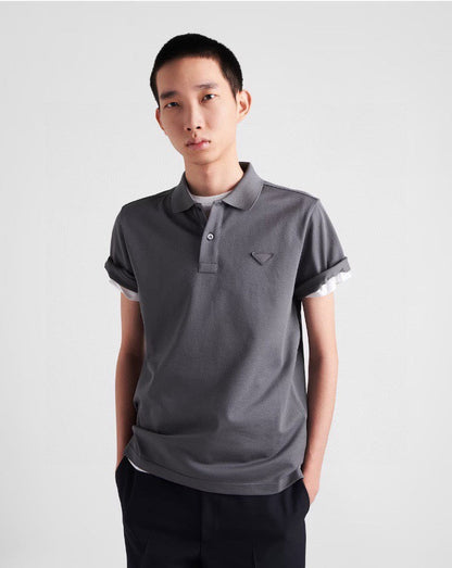 Polo gris classique Prada