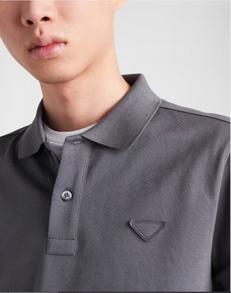 Polo gris classique Prada