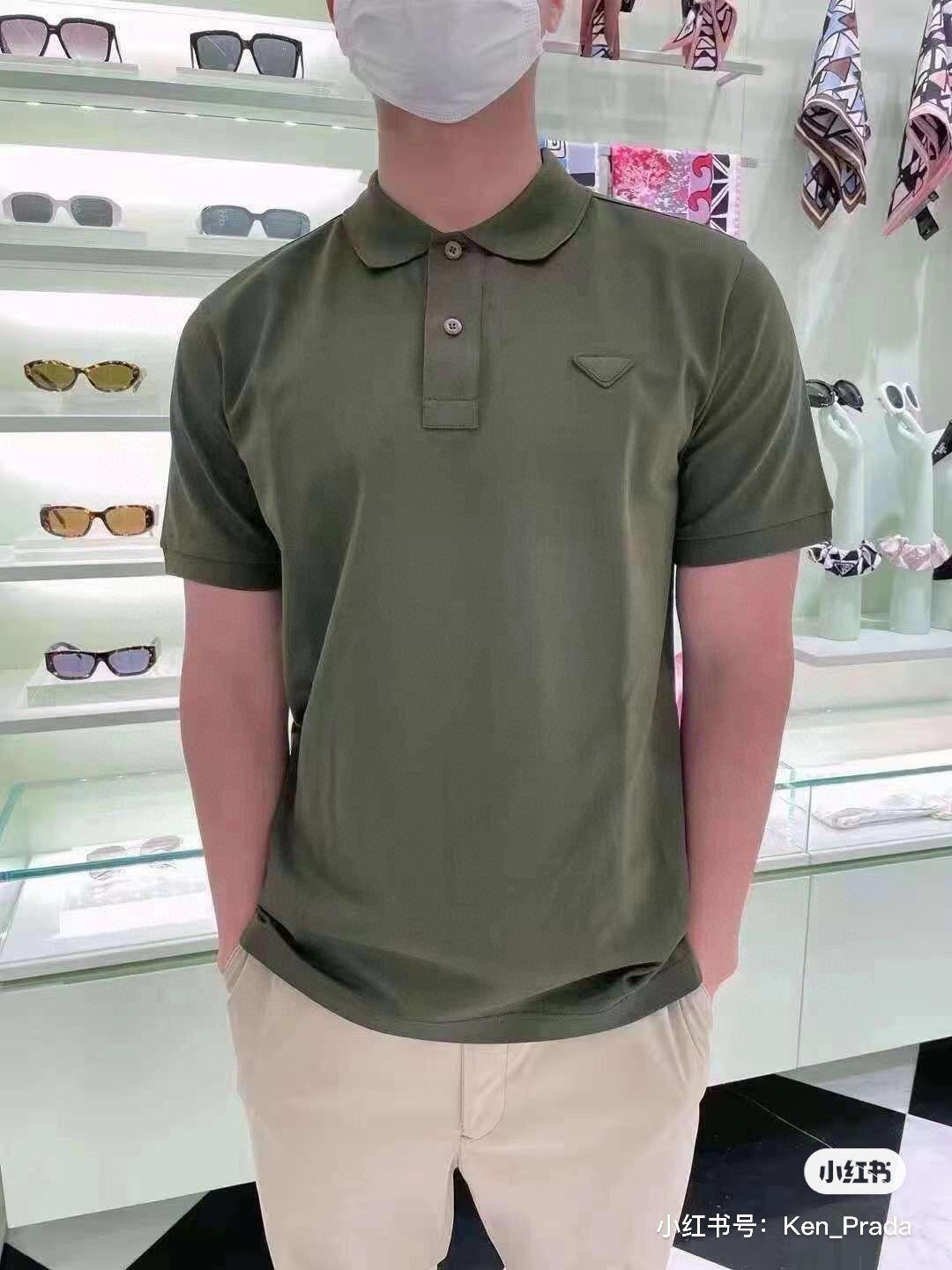 Polo Prada classique vert olive
