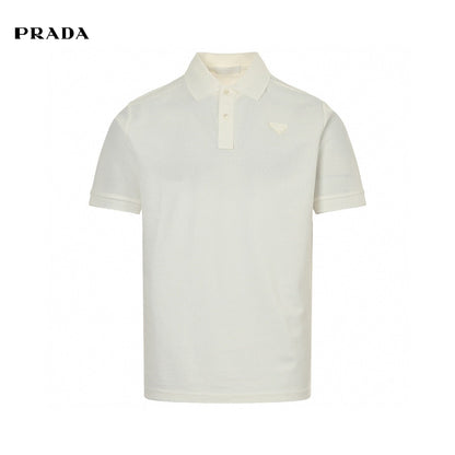 Polo blanc classique Prada