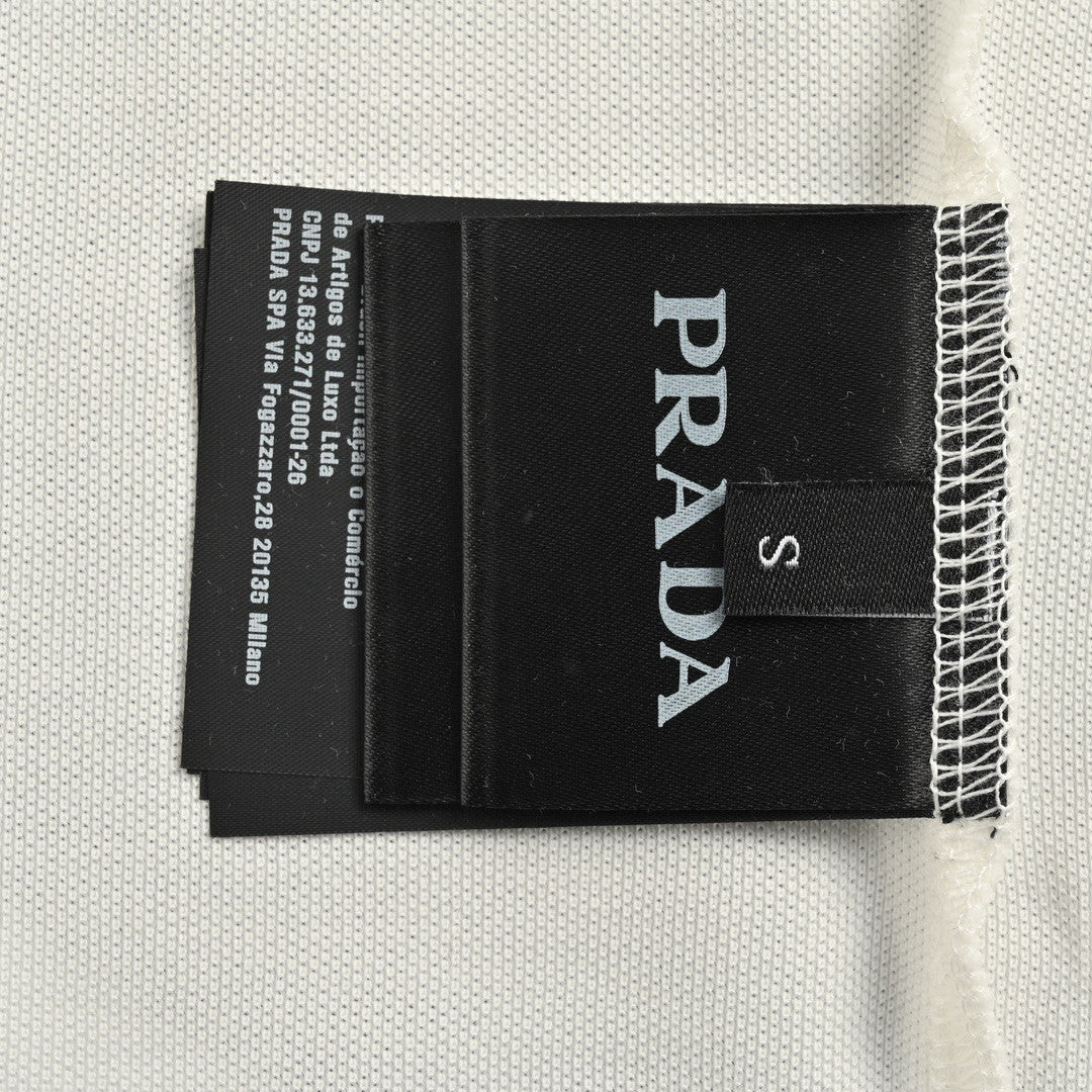Polo blanc classique Prada