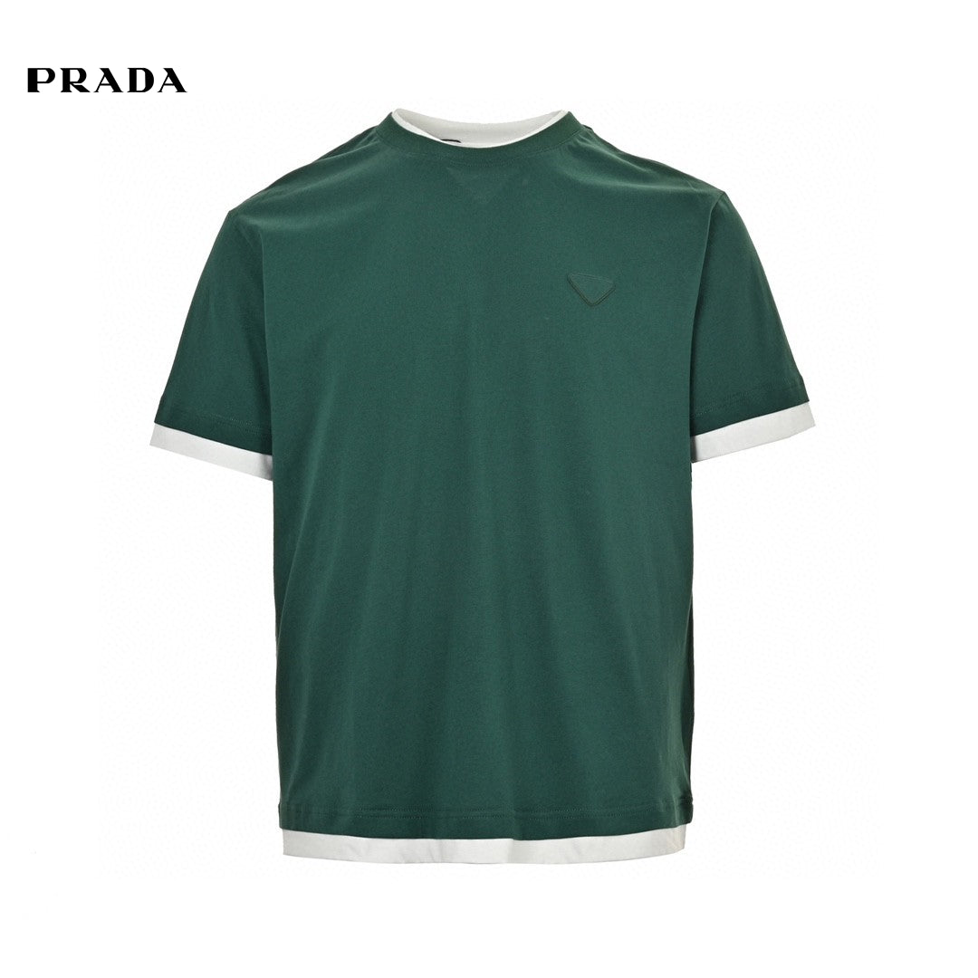 T-shirt Prada vert double couche