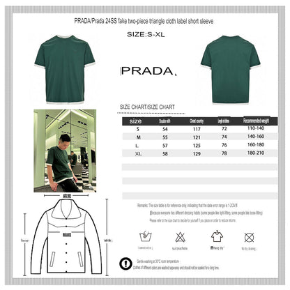 T-shirt Prada vert double couche
