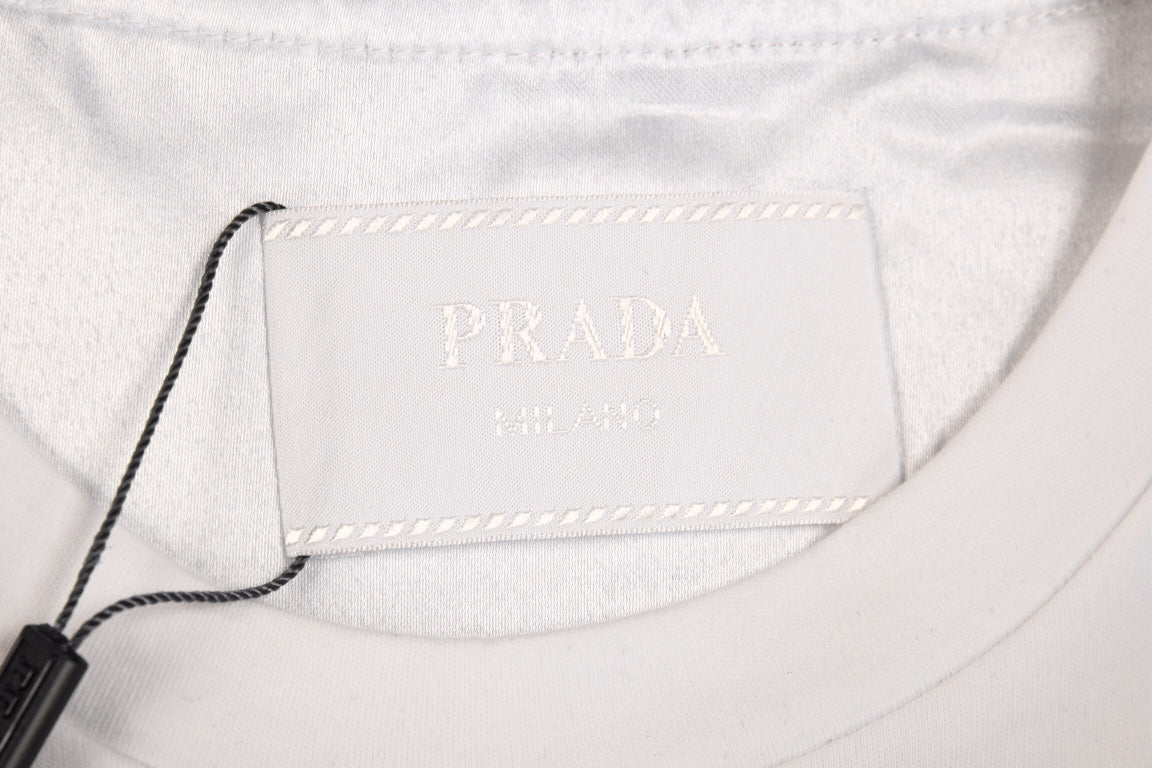 T-shirt à logo Prada (blanc)