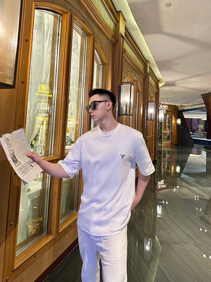 T-shirt à logo Prada (blanc)