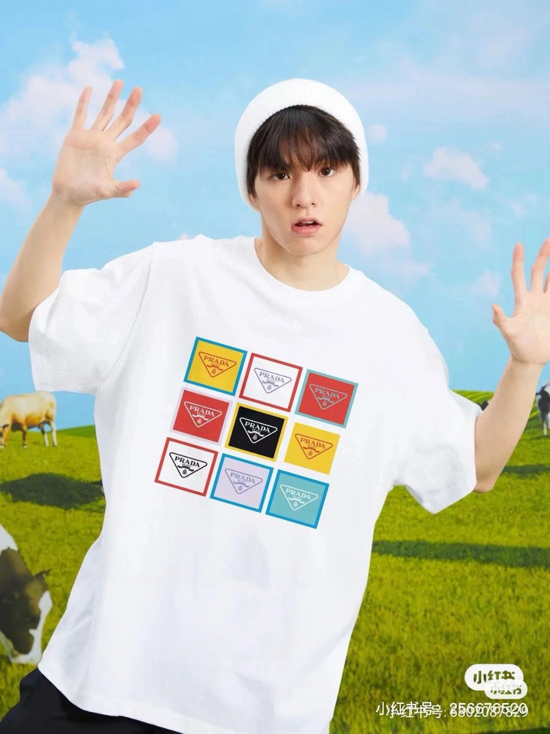 T-shirt Prada à logo pop art