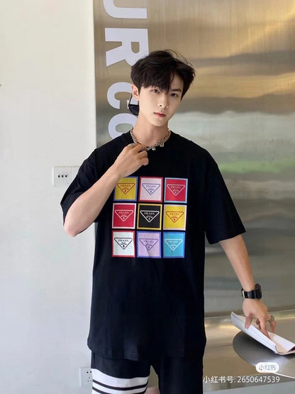 T-shirt Prada à logo Pop Art (noir)