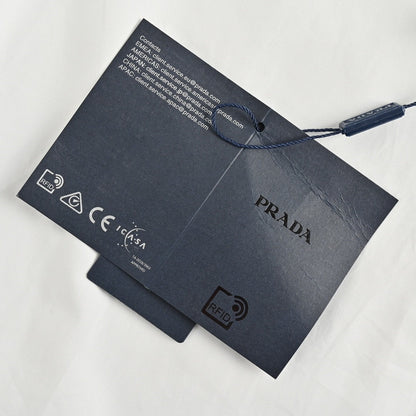 Chemise Prada à manches courtes boutonnée (blanche)