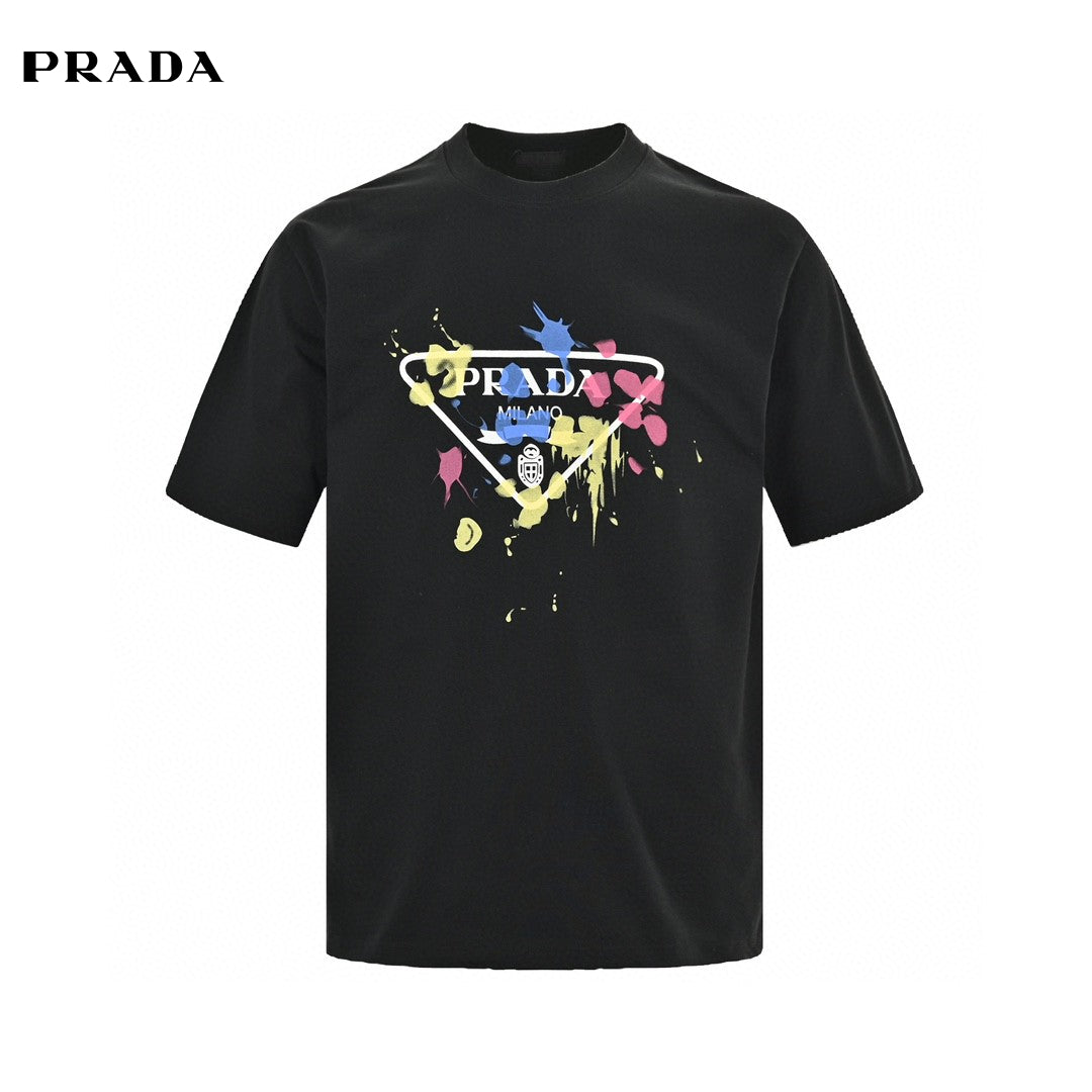 T-shirt Prada - Logo éclaboussures de peinture