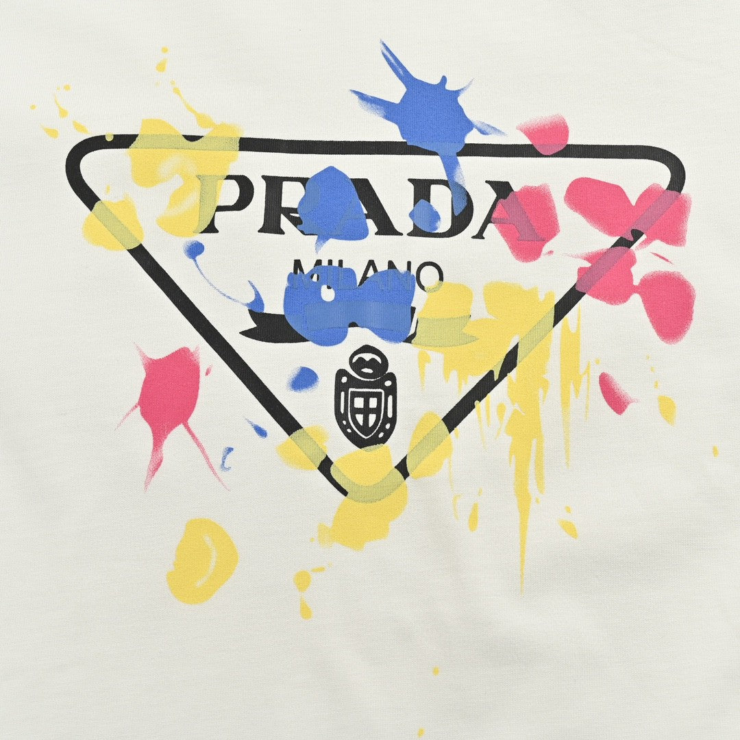 T-shirt Prada - Logo éclaboussures de peinture