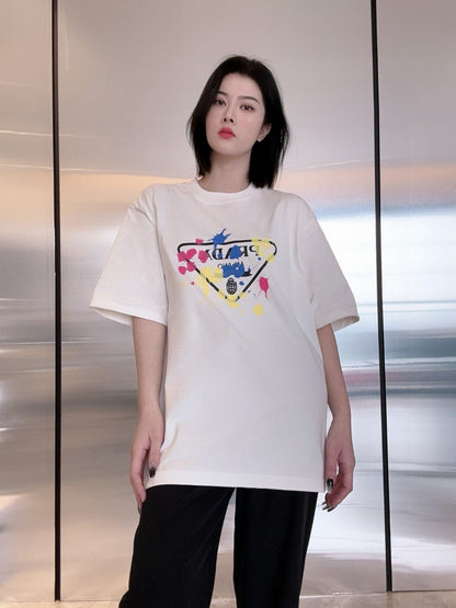 T-shirt Prada - Logo éclaboussures de peinture