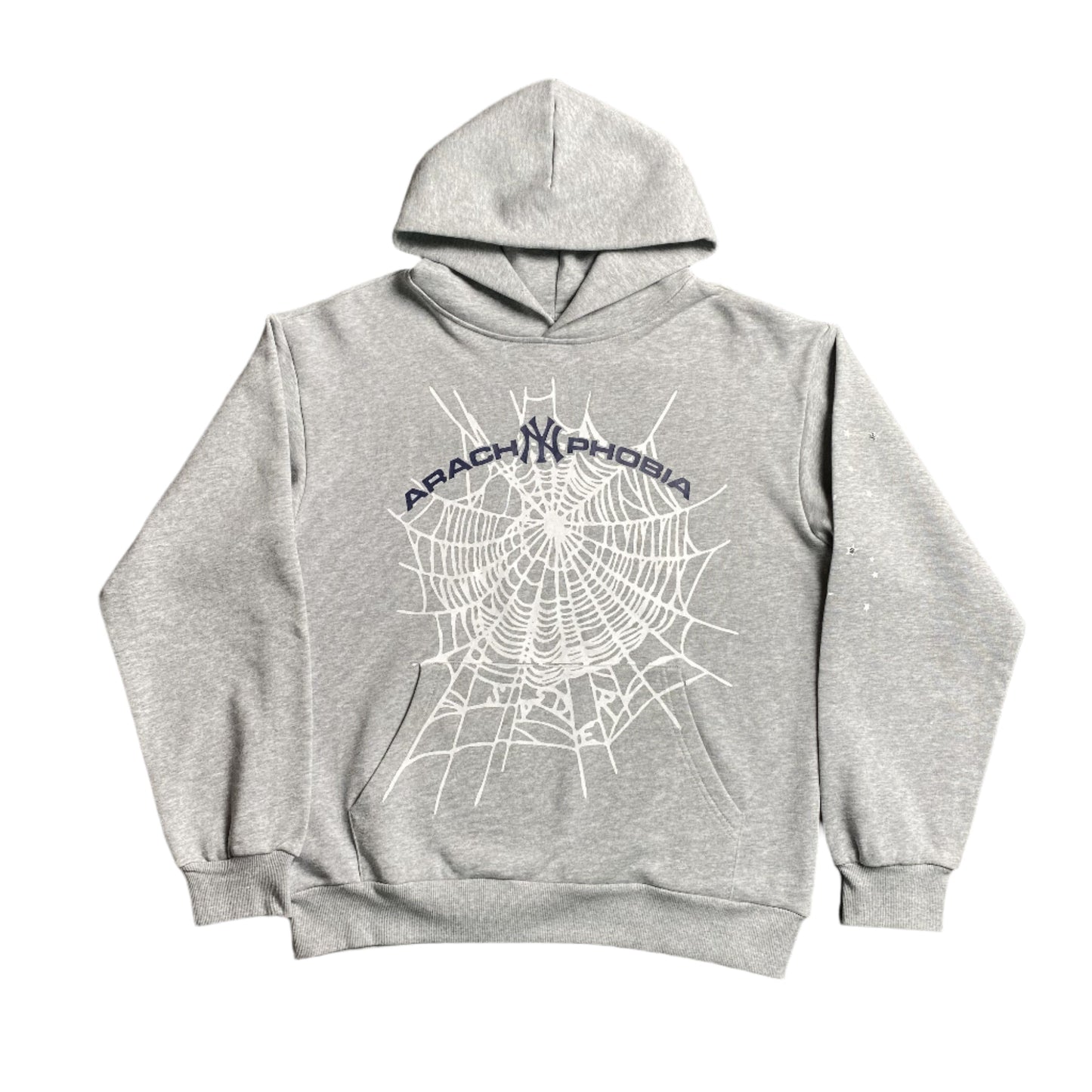 SP5DER ARACH NY PHOBIA HOODIE GRIS CENDRE