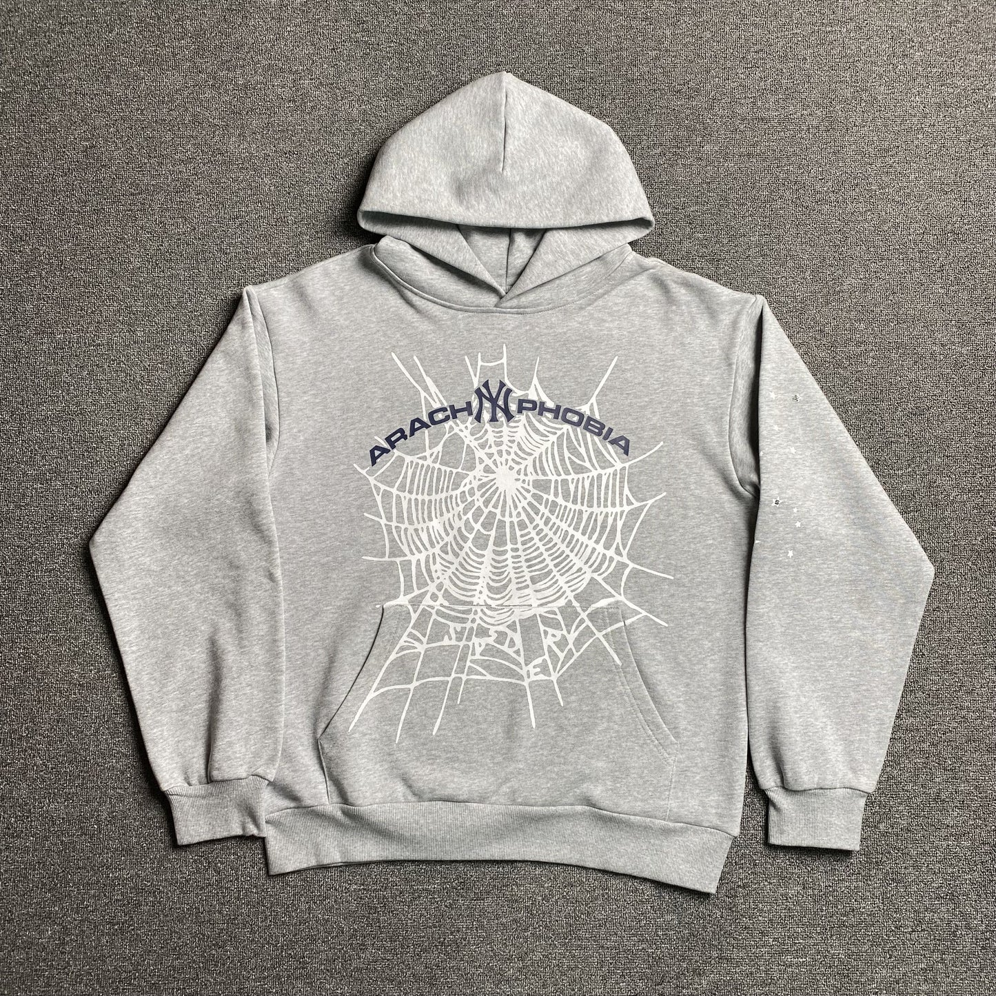 SP5DER ARACH NY PHOBIA HOODIE GRIS CENDRE