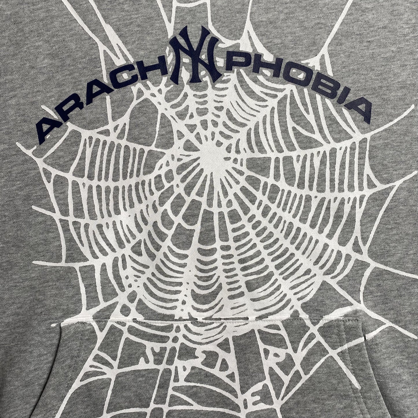 SP5DER ARACH NY PHOBIA HOODIE GRIS CENDRE