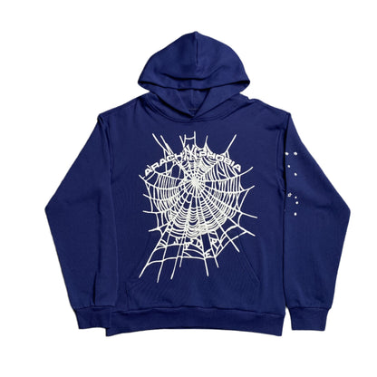 SP5DER ARACH NY PHOBIA SWEAT À CAPUCHE MARINE