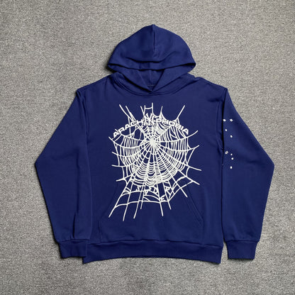 SP5DER ARACH NY PHOBIA SWEAT À CAPUCHE MARINE