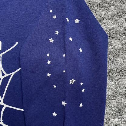 SP5DER ARACH NY PHOBIA SWEAT À CAPUCHE MARINE