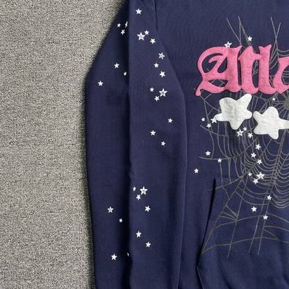 Sweat à capuche SP5DER ATLANTA bleu marine