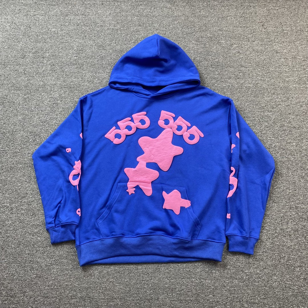 SP5DER BELUGA SWEAT À CAPUCHE BLEU