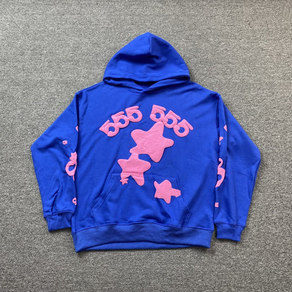 SP5DER BELUGA SWEAT À CAPUCHE BLEU