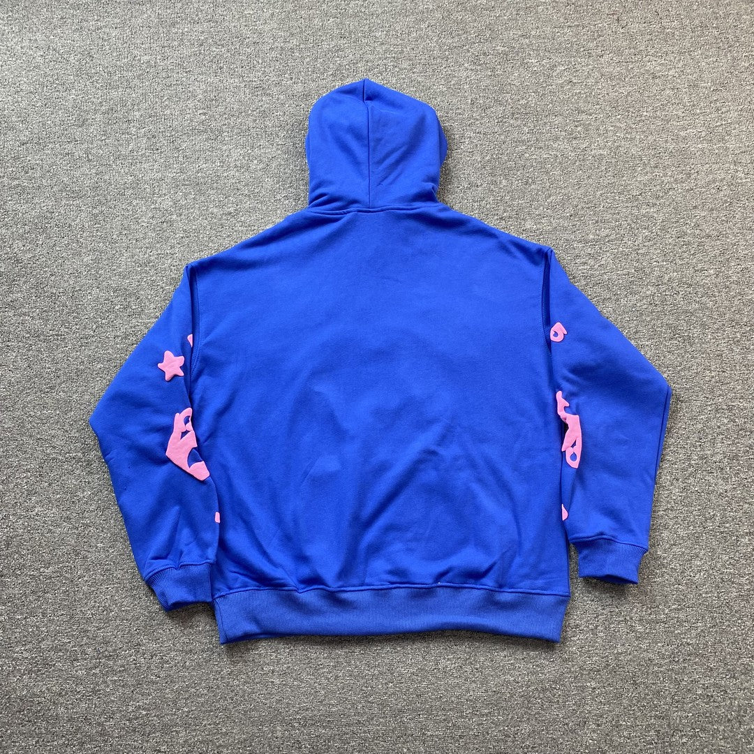 SP5DER BELUGA SWEAT À CAPUCHE BLEU