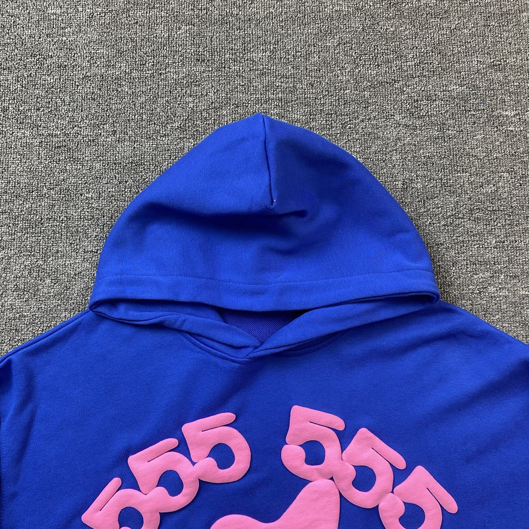 SP5DER BELUGA SWEAT À CAPUCHE BLEU