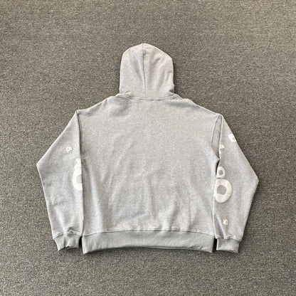 SP5DER BELUGA SWEAT À CAPUCHE GRIS CHINÉ 